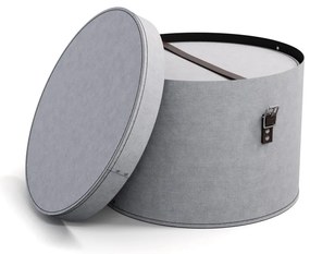 Svetlosivé kartónové úložné boxy s vekom v súprave 2 ks ø 37,5x25,5 cm Rut – Bigso Box of Sweden