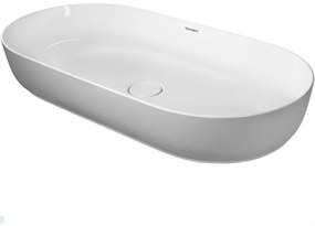 DURAVIT Luv oválna umývadlová misa bez otvoru, bez prepadu, 800 x 400 mm, biela/šedá matná, 0379802300