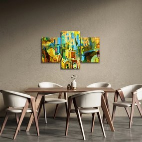 Obraz - Architektúra, kubistická abstrakcia (90x60 cm)