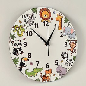 Detské nástenné hodiny so zvieratkami | TIKARI: 30 cm 4797-115355 HLC91090