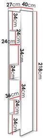 Regál Biografia BC-30 (biela + dub artisan). Vlastná spoľahlivá doprava až k Vám domov. 1121850