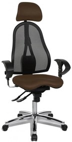 Topstar Topstar - obľúbená kancelárska stolička Sitness 45 - hnedá, plast + textil + kov