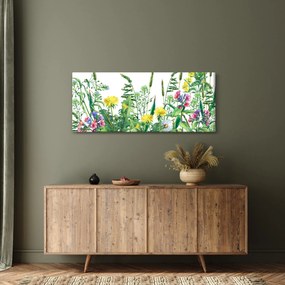 Obraz - Maľované lúčne kvety (120x50 cm)