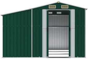 Záhradná kôlňa zelená 277x279x179 cm pozinkovaná oceľ