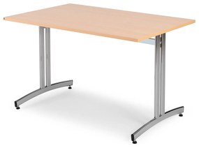 Stôl SANNA, 1200x800x720 mm, chróm/buk