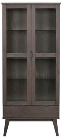 Hnedá vitrína v dekore duba 82x185 cm Filippa – Rowico