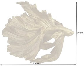 Ozdobná rybka Crowntail 35cm zlatá