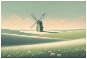 Samolepiaca fototapeta krajina s veterným mlynom