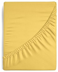 JERSEY PRESTIERADLO 90X200 CM, VÝŠKA 25 CM HORČICOVÉ