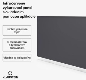 Klarstein Wonderwall Smart Infračervený ohrievač, 60x120cm, Aplikácia, 770W, Týždenný časovač, IP24