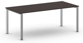 Rokovací stôl PRIMO INFINITY so sivostriebornou podnožou 2000 x 900 x 750 mm, wenge