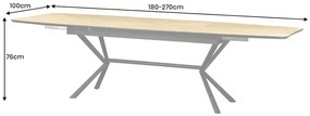 Jedálenský stôl GRANDEZZA 180-270 cm budový dekor
