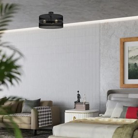 Prisadený luster GLUM 3xE27/60W/230V čierna