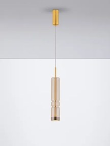 LED zlato-cognac moderné svietidlo Bento 39