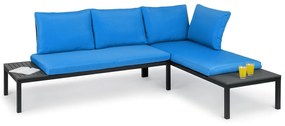 Blumfeldt Cartagena, ležadlo, 2 dvojmiestna sedačka so stolíkom, oceľ, polyester