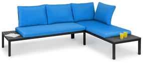 Cartagena, ležadlo, 2 dvojmiestna sedačka so stolíkom, oceľ, polyester