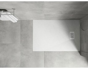 Mexen Hugo, obdĺžniková sprchová vanička SMC 130 x 70 cm, biela, biela krytka, 42107013-W
