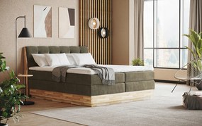 XXXLutz BOXSPRINGOVÁ POSTEĽ, 200/200 cm, zelená - Online Only spálne - 00084000565N