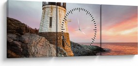 Obraz - Maják Castle Hill (s hodinami) (90x30 cm)