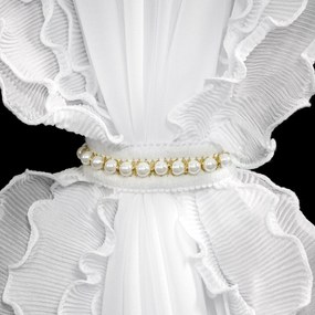 ZÁCLONA NA PÁSKE LUISA 140X270 CM BIELA