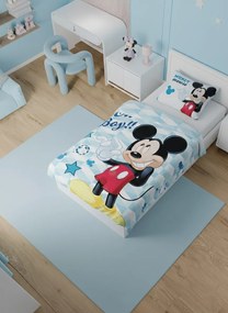 Detské bavlnené obliečky Nook Mickey Mouse 100x135 cm + 40x60 cm modré