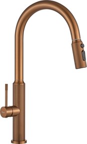 Rea Master, vysoká kuchynská batéria s výsuvným výtokom, medená matná, REA-B7203