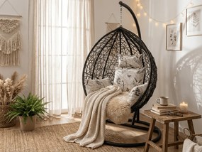 Vankúš do závesného kresla KOKON, béžový so vzorom