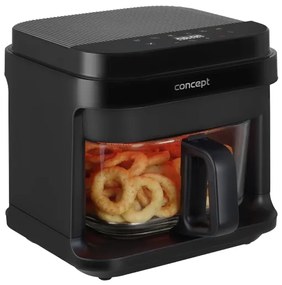 Concept FR5500 - Teplovzdušná fritéza GLASS &amp; FAST 5,5 l 1200W/230V čierna