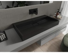 Mexen Ava, umývadlo na dosku z konglomerátu B/O 90 x 46 cm, čierna matná, 23019070