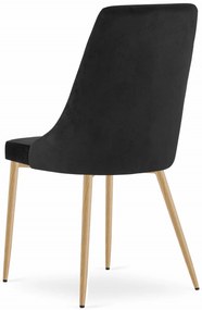 Stolička IMOLA - čierny zamat / nohy vo farbe dreva x 1 9401 71 00 00