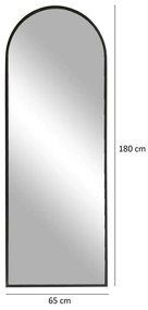 Zrkadlo portálu v matnej čiernej farbe