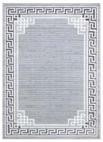 Moderný MEFE koberec   9096 Grécky vzor rámu, sivý