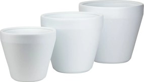Plastový květináč Purea 34,9x39,5 cm bílý