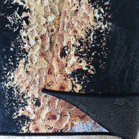 DY Čierno-zlatý koberec s mramorovým vzorom Black N 13 Rozmer: 120x180 cm