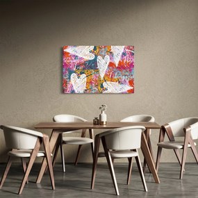 Obraz - Srdce na abstraktnom pozadí (90x60 cm)