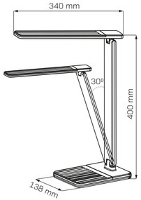 LED Stmievateľná dotyková stolná lampa PRESTIGE LED/12W/230V 2700/6500K čierna