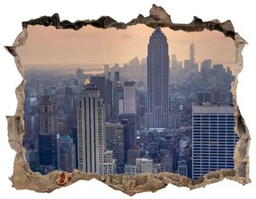 Fototapeta díra na zeď 3D Manhattan new york city nd-k-90170601