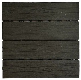 Terasová dlaždica drevená štruktúra Antracit 300x300 mm