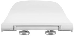 Sapho, BELLO WC sedátko s pomalým zatváraním, biela/chróm, 100727