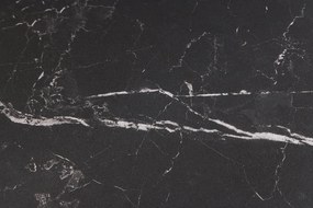 Dizajnový konferenčný stolík Rococo 100 cm čierny / strieborný