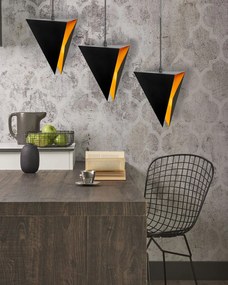 Toolight - Trojuholníková stropná lampa 3xE27 APP254-3CP, čierna, OSW-08009