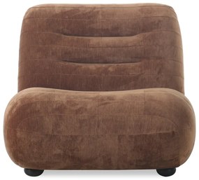 Hnedé zamatové kreslo Wyatt – Dutchbone