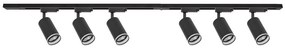 Bodové svietidlo v lištovom systéme PIPE 6xGU10/10W/230V čierne