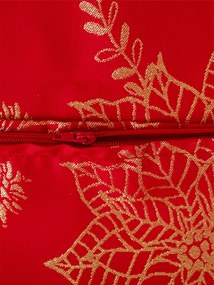 Lurexová Vianočná obliečka na vankúš Slávnostná červená - 40 × 40 cm