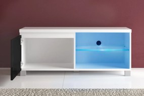 TV STOLÍK DENIS LED BIELY VYSOKÝ LESK