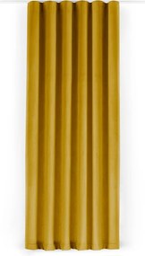 Zamatový dimout záves v horčicovej farbe 140x300 cm Velto – Filumi