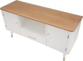 Dizajnový TV stolík Gerlinde 117 cm biely