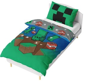 Detské obliečky Minecraft Creeper Explode 140x200/70x90 cm