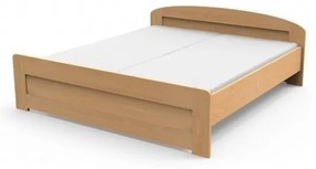 Texpol PETRA - masívna dubová posteľ  s rovným čelom pri nohách, dub masív