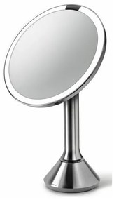 Zrkadlo Simplehuman s nastavitelným jasom Dual LED, matný nerez